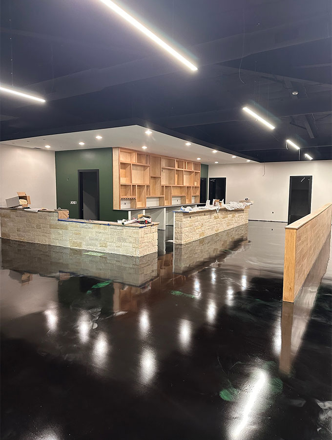 Bar being built